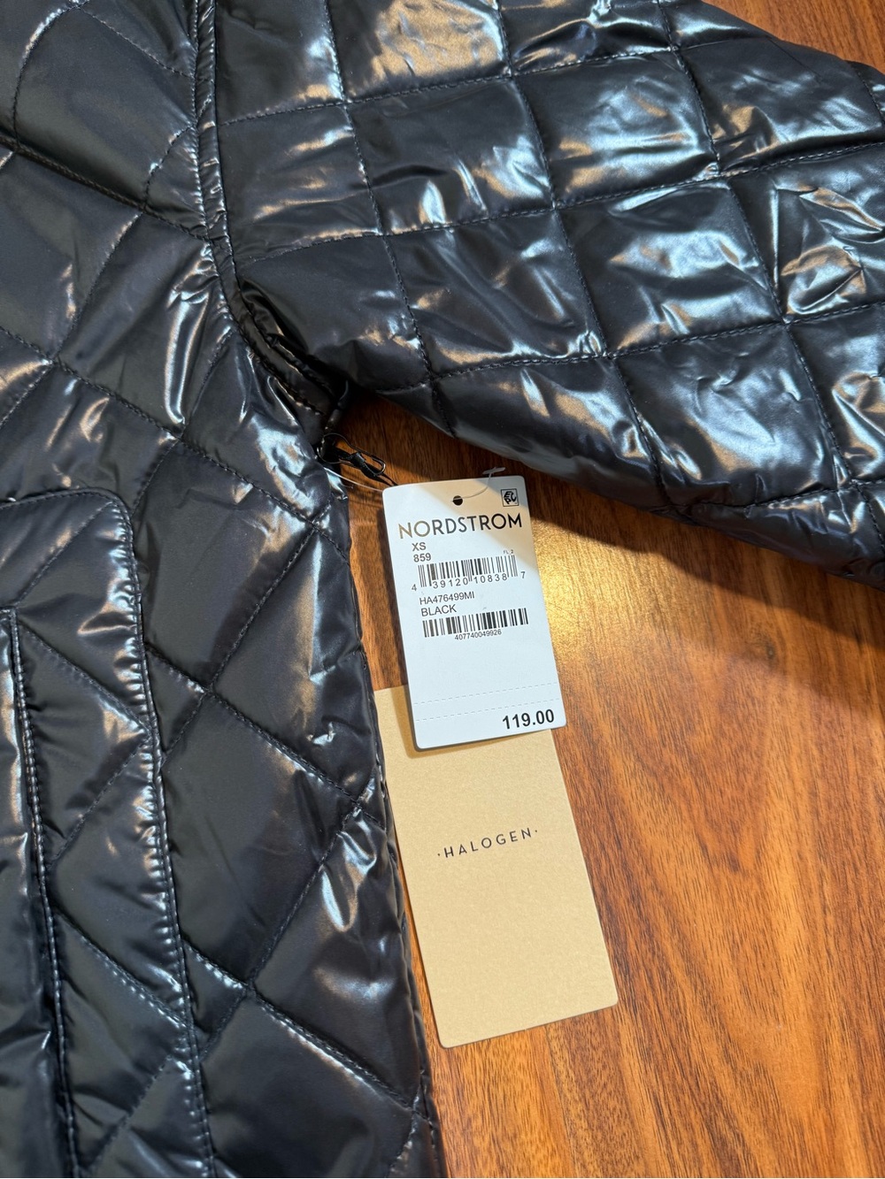 HALOGEN Women Black Quilted Puffer  Jacket - Size XS ( NEW WITH TAG ) - Picture 6 of 12